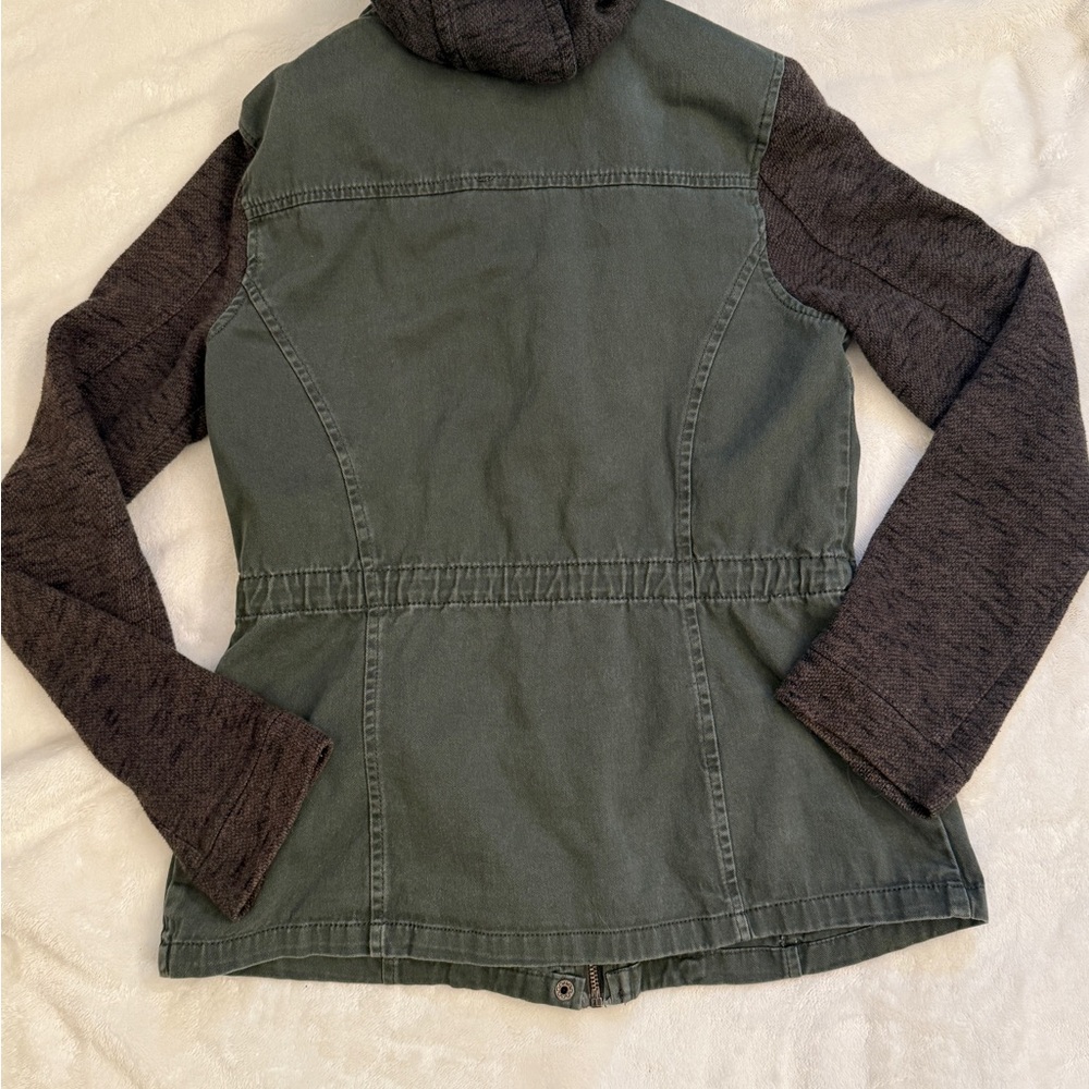 Ashley by 26 International Utility Collection Hooded Mixed Media Jacket - Size S - Picture 8 of 9
